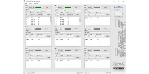Kyosho IC TAG LAP Time Detector II counting system – view 2