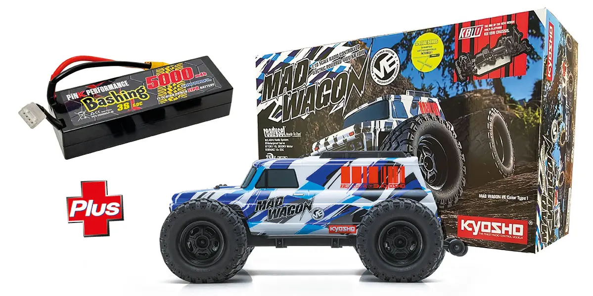 Kyosho Madwagon T2 +Pink Performance PP3-3S5000LP-M combo – Electric RC cars