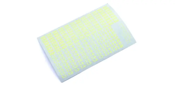 Decal Sheet Kyosho Shocks Oil Viscosities (Yellow)