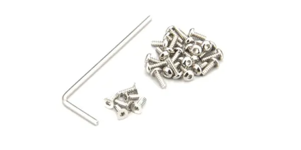 Screw Set Kyosho Mini-Z Awd - Button Hex (Nickel)