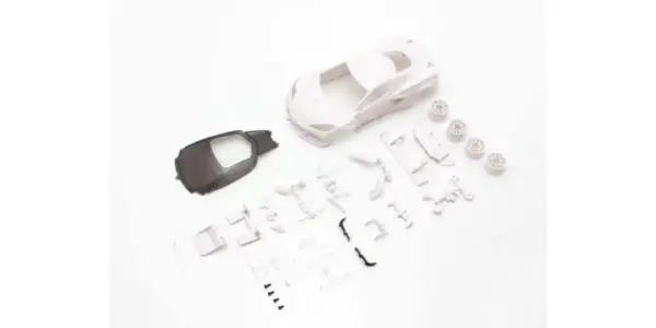 Bodyshell Chevrolet Corvette C8-R Mini-Z + 2WD Rims (White Body) – view 3