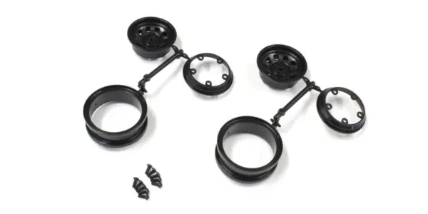 Black Wheels 1.9 Inch Outlaw Rampage (2) Kyosho
