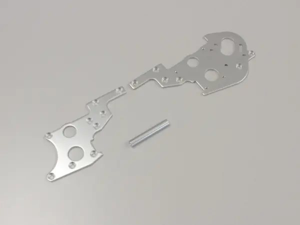 Rear Side Plate Set Kyosho Optima (2) Silver