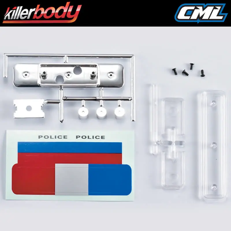 Killerbody Police Roof Warning Light W/O Led for 1/10 – RC Cars