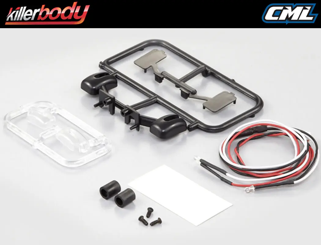 Killerbody Wing Mirror Type "E" W/Led Unit Set 1/10 Truck – RC Cars