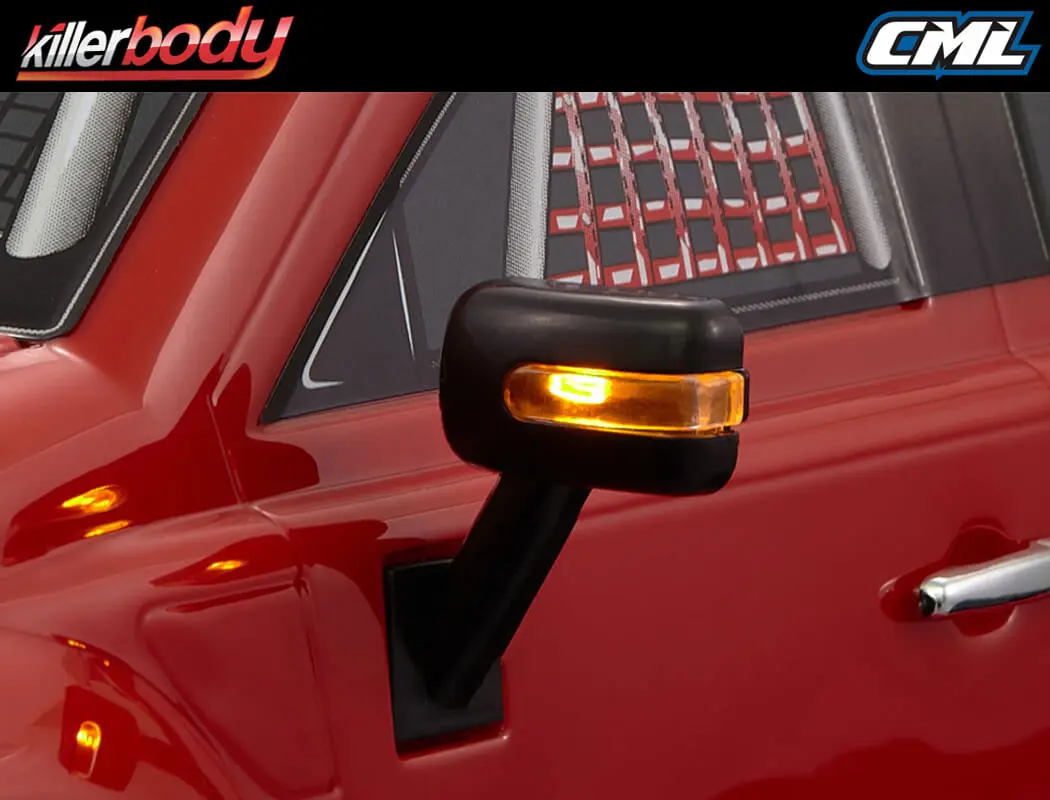 Killerbody Wing Mirror Type "E" W/Led Unit Set 1/10 Truck – RC Cars