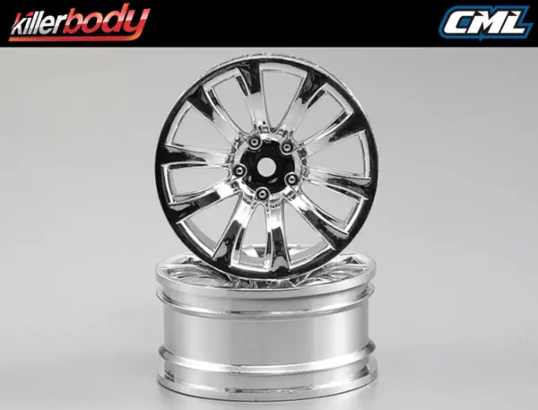 Killerbody Wheel 3mm Offset Chrome 10-Spoke 1/10 Tc (4) – view 2