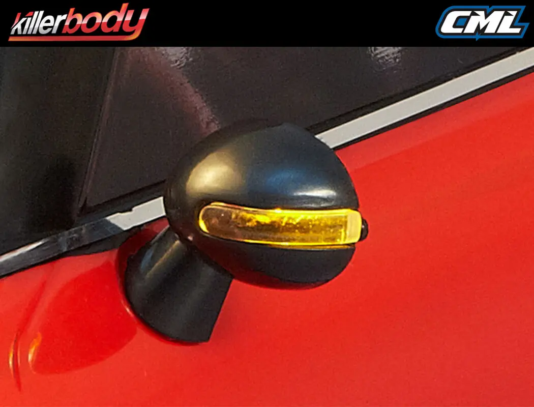 Killerbody Wing Mirror "C" W/L Ed Unit Set 1/10 Touring Car – RC Cars