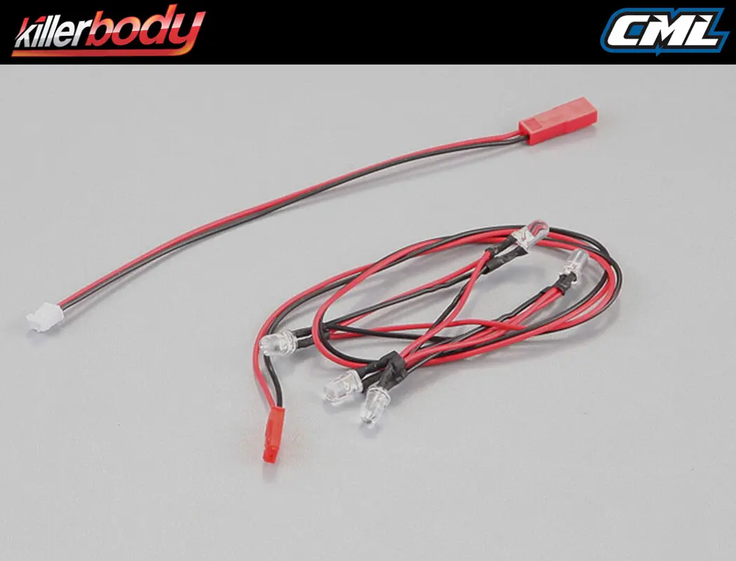 Killerbody Led Unit Set for Ro of Light (5 White Leds/Dia:5mm – RC Cars