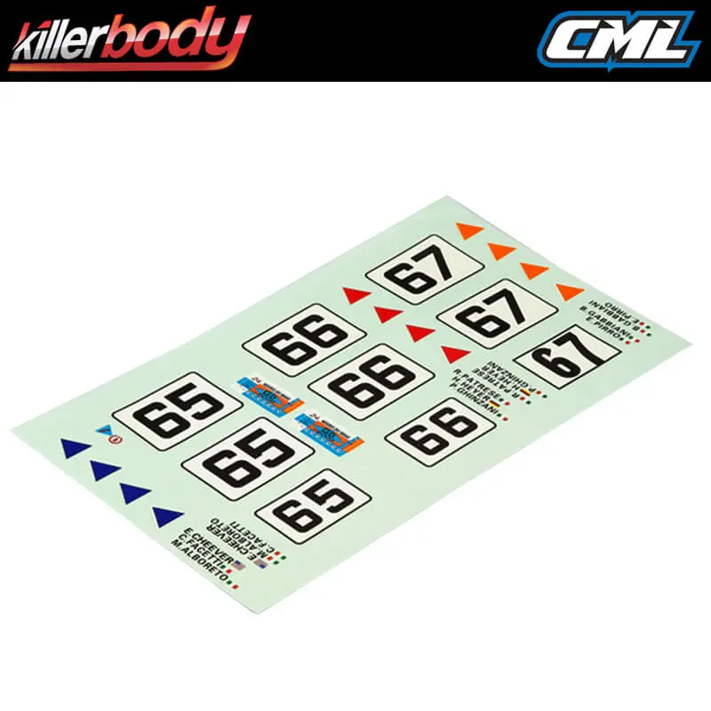 Killerbody Decal Sheet Lancia Beta Montecarlo (Num/Drivers) – RC Cars