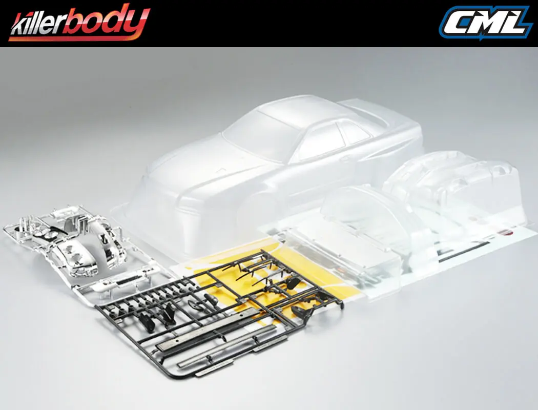 Killerbody Nissan Skyline R34 195mm Clear Body – RC Cars