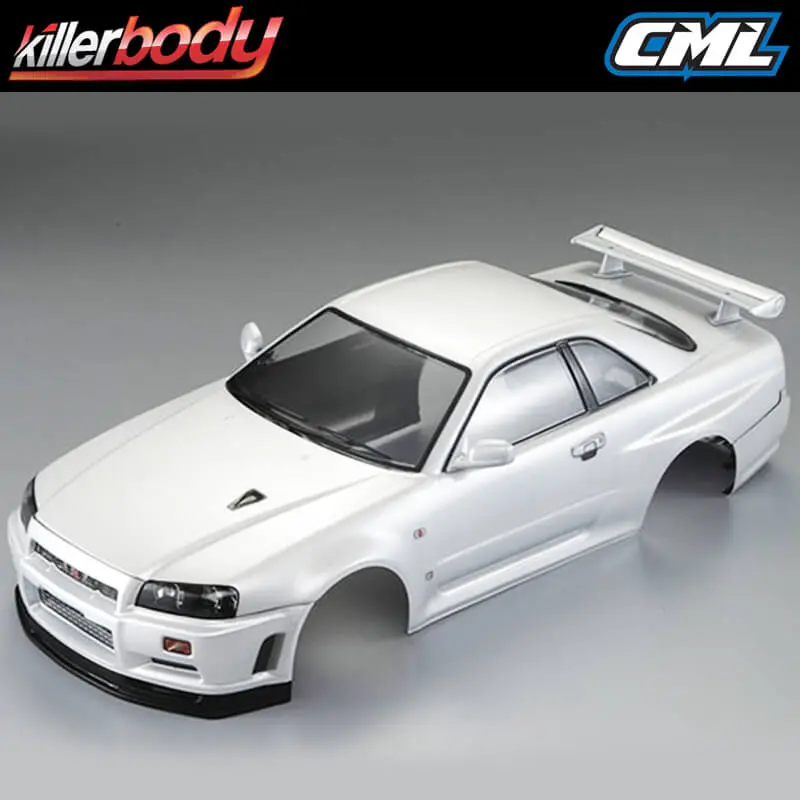 Killerbody Nissan Skyline R34 195mm Finished Body-White – RC Cars