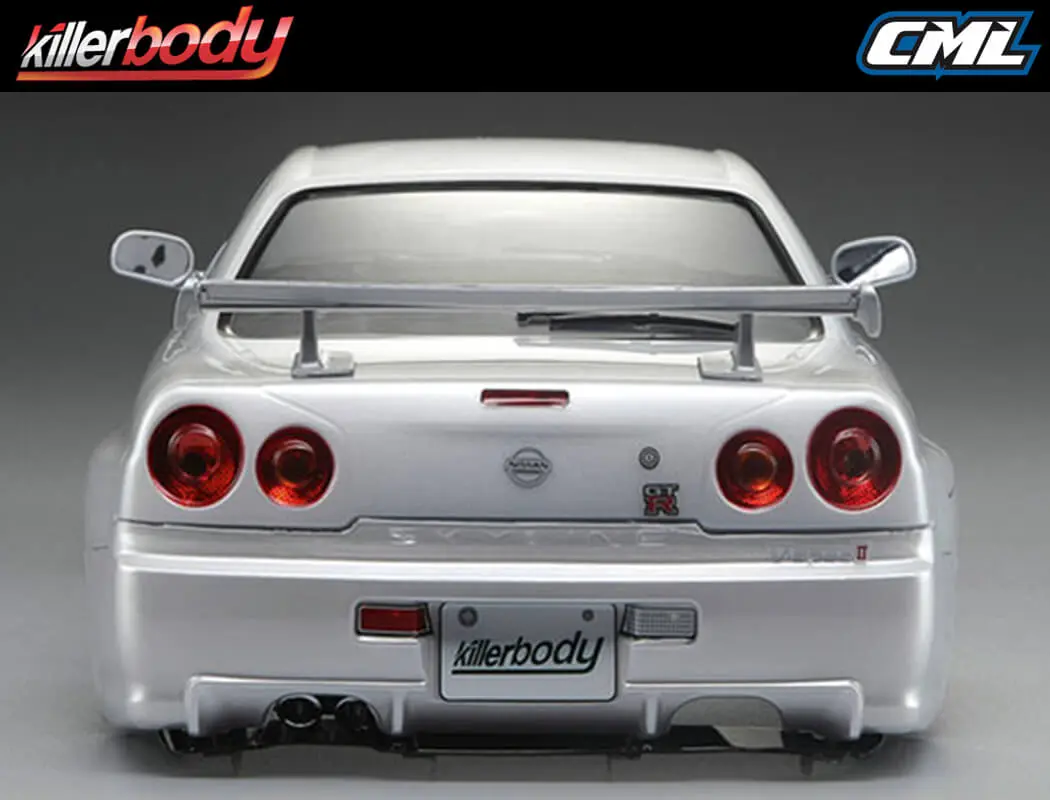 Killerbody Nissan Skyline R34 195mm Finished Body-White – RC Cars