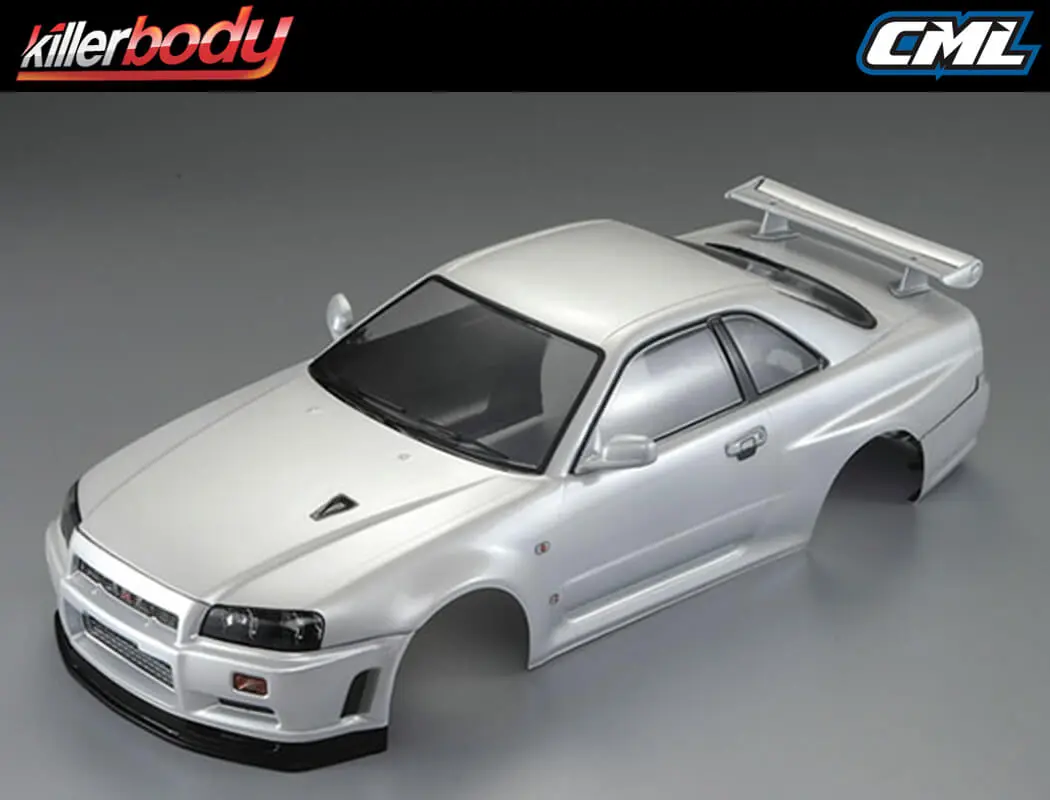 Killerbody Nissan Skyline R34 195mm Finished Body-White – RC Cars