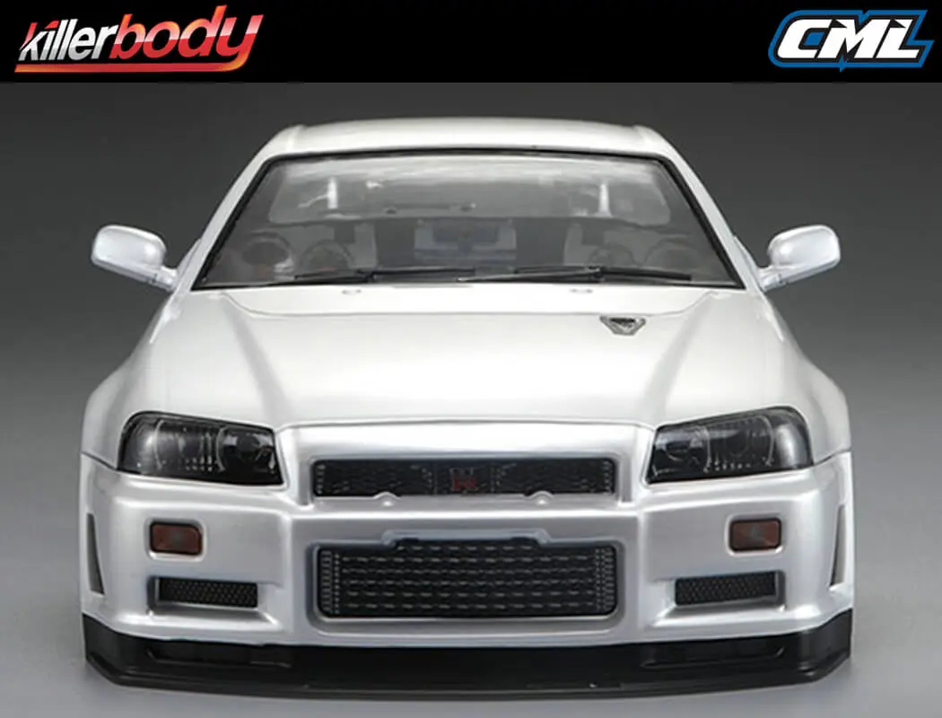 Killerbody Nissan Skyline R34 195mm Finished Body-White – RC Cars