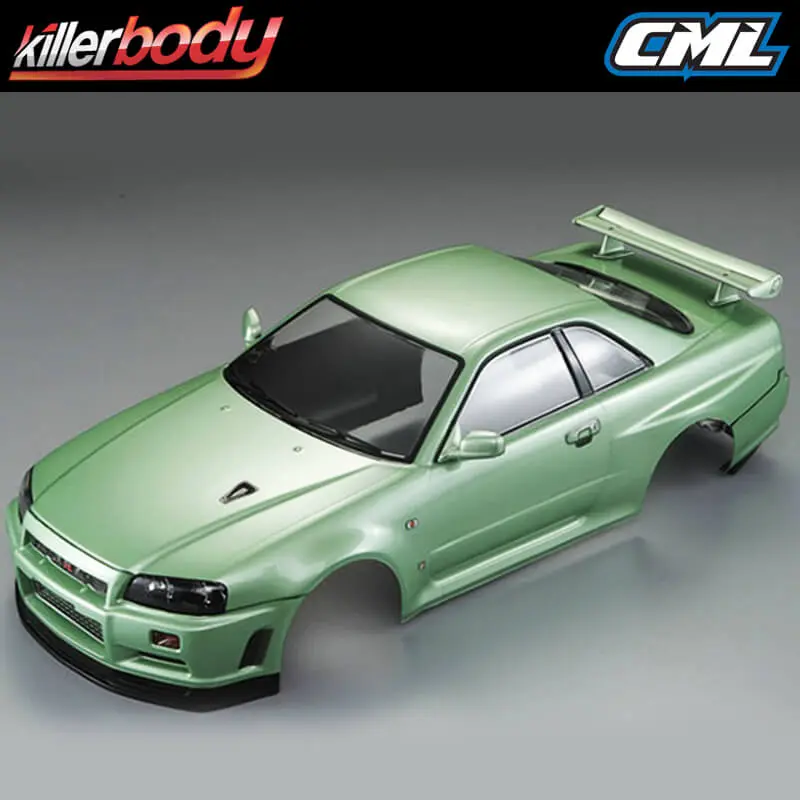 Killerbody Nissan Skyline R34 195mm Finished Body-Green – RC Cars