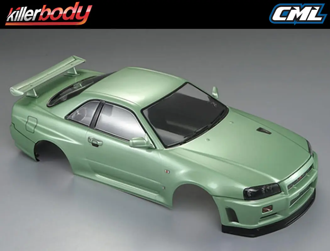 Killerbody Nissan Skyline R34 195mm Finished Body-Green – RC Cars