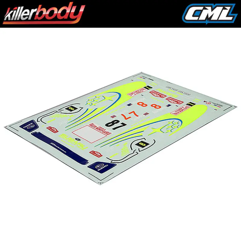 Killerbody Subaru Impreza WRC 2007 Racing Decal Sheet – RC Cars
