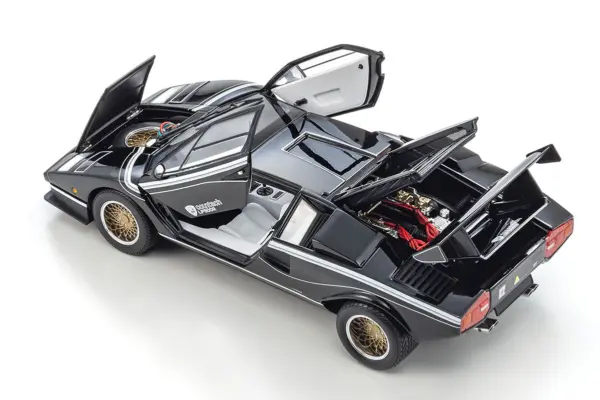Kyosho 1:18 Lamborghini Countach Lp500r Black-White – view 3