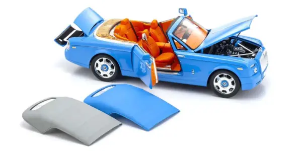 Kyosho 1:18 Rolls-Royce Phantom Drophead Coupé 2007 Light Blue – view 4