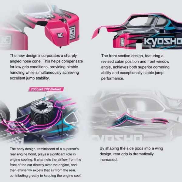 Kyosho Inferno MP11 1:8 4WD RC Nitro Buggy Kit - Bundle wheels, engine & servo package – RC Nitro Car – view 28