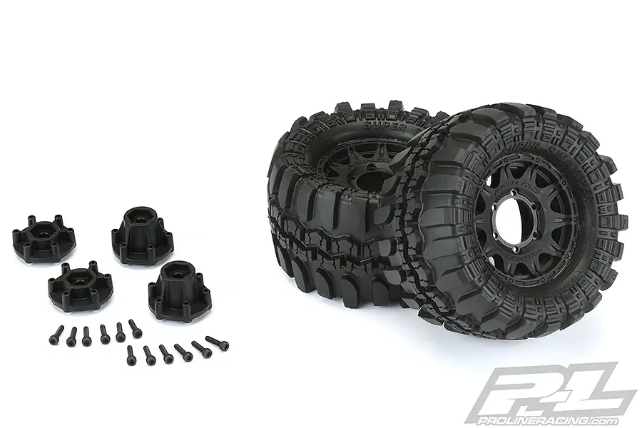 Proline Interco TSL Sx Super Swamper 2.8" Tyres on Raid 6x30 BLK Wheels – RC Cars