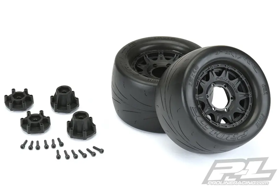 Proline Prime 2.8 Street Tyres on Raid 6x30 Wheels Stamp/Rust – RC Cars
