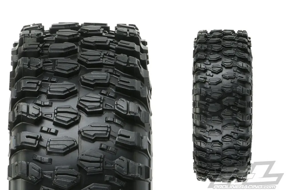 Proline Hyrax 1.9" G8 Tyres on Impulse BLK/Silv B/Lock Wheels – RC Cars