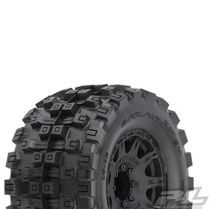Proline Badlands Mx38 Hp 3.8" Tyre+raid Black 8x32 Hex 17mm – RC Cars