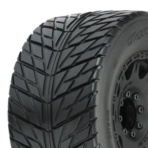 Proline Street Fighter 3.8" Belted Tires Mounted on Raid Black Wheels 8x32 Hex 17mm – RC Cars