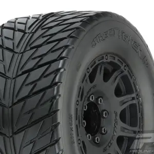 Proline Street Fighter 3.8" Belted Tires Mounted on Raid Black Wheels 8x32 Hex 17mm – RC Cars