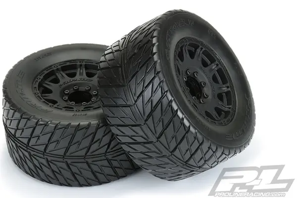 Proline Street Fighter 3.8" Belted Tires Mounted on Raid Black Wheels 8x32 Hex 17mm – view 4