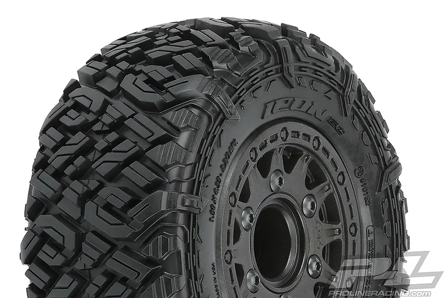 Proline Icon Sc 2.2/3.0" M2 Tyres on Raid 6x30 Black Wheel – RC Cars