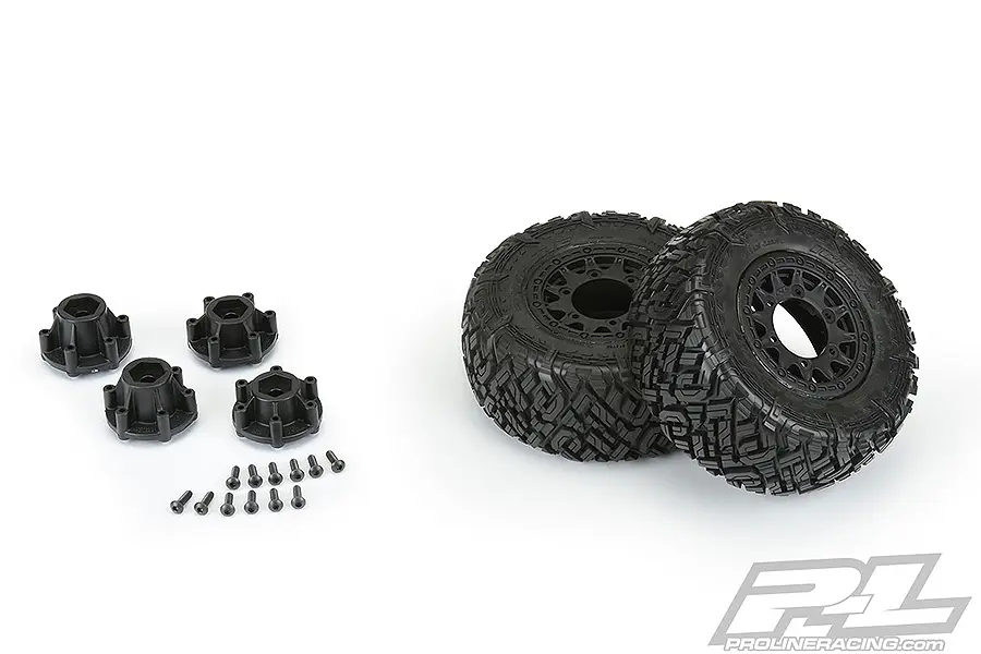 Proline Icon Sc 2.2/3.0" M2 Tyres on Raid 6x30 Black Wheel – RC Cars