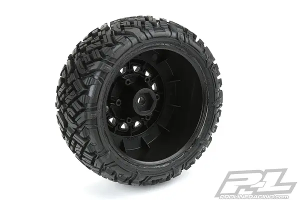 Proline Icon Sc 2.2/3.0" M2 Tyres on Raid 6x30 Black Wheel – view 5
