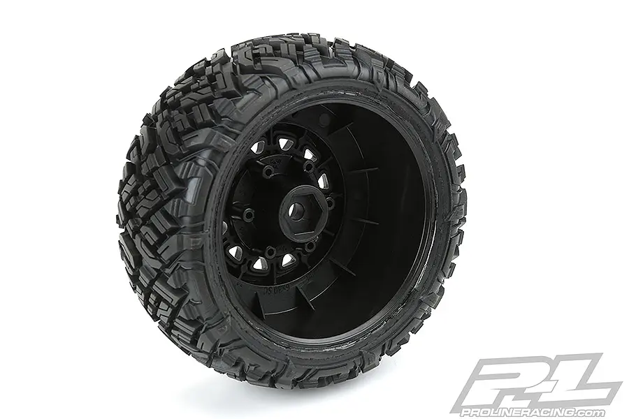 Proline Icon Sc 2.2/3.0" M2 Tyres on Raid 6x30 Black Wheel – RC Cars