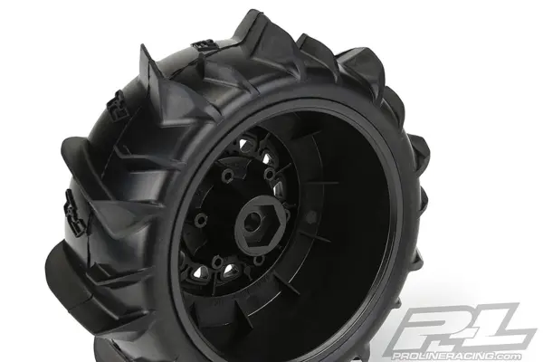 Proline Dumont Paddle Sc Tyres on Black Raid 6x30 Wheel Slash – view 5