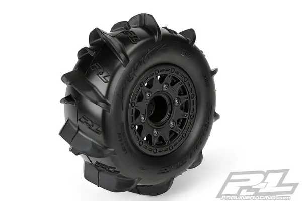 Proline Dumont Paddle Sc Tyres on Black Raid 6x30 Wheel Slash – view 6