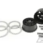 Proline Impulse Pro-Loc Black Wheels W/Grey Ring Xmaxx (F/R) – RC Cars