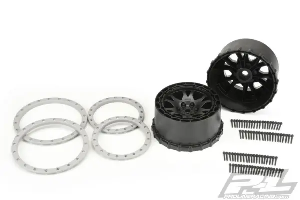 Proline Impulse Pro-Loc Black Wheels W/Grey Ring Xmaxx (F/R) – view 4