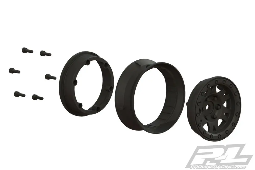 Proline Impulse 1.9" Black Plastic Internal Beadloc Wheel – RC Cars