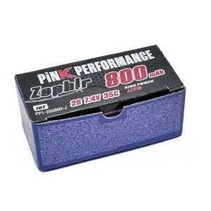 Pink Performance Zephir Lipo 2s 7.4v-800-35c (Jst) 70x31x15mm 49g