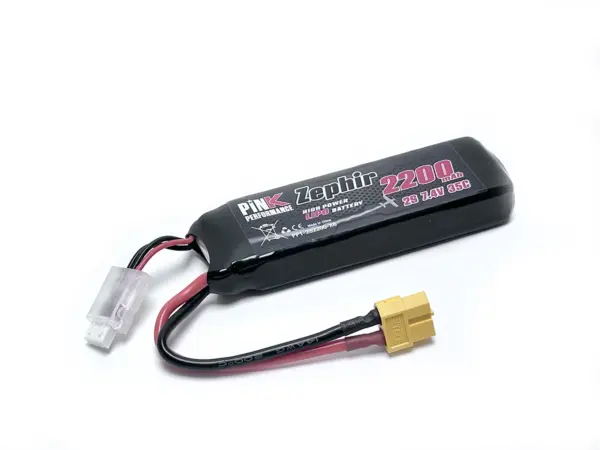 Pink Performance Zephir Lipo 2s 7.4v-2200-35c (Xt60) 106x35x15mm 122g – view 3
