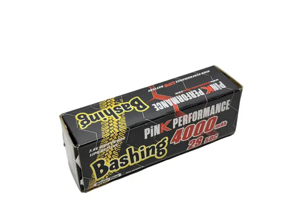 Pink Bashing Lipo 2s 7.4v-4000-50c (Deans) 139x47x25mm 240g Round – view 2
