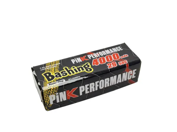 Pink Bashing Lipo 2s 7.4v-4000-50c (Deans) 139x47x25mm 240g Round – view 3