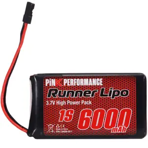 Pink Runner Tx Lipo 1s 3.7v-6000 (85x50x12mm)