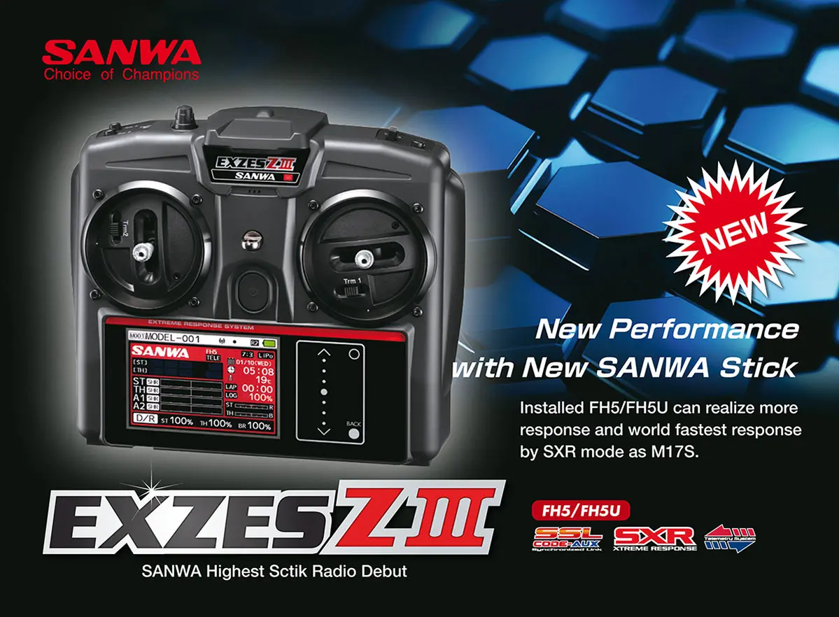 Radio Sanwa Exzes Z3 FH5 RX493I receiver and Lipo TX installed – RC Transmitter & Reciever combos