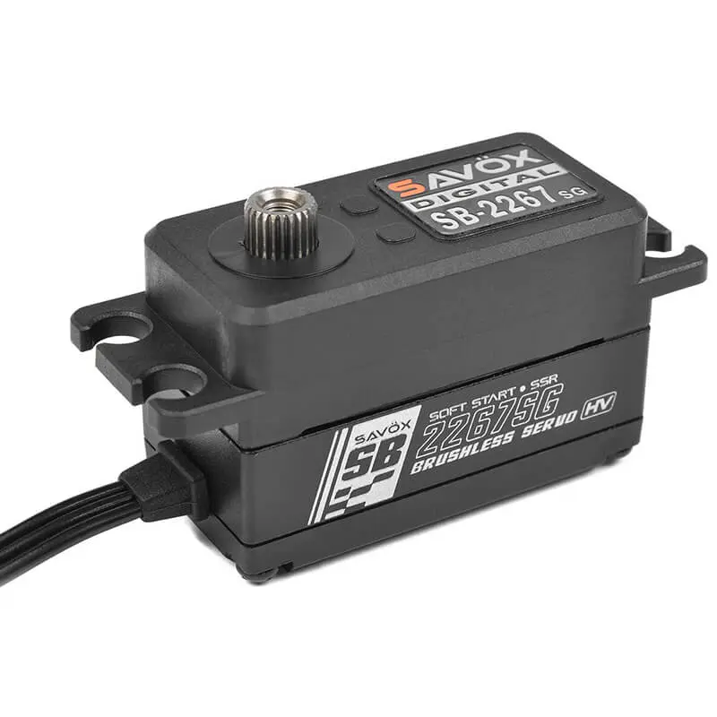 Savox Low Profile Brushless Hi-Torque Digi 25KG/0.08S@7.4V - Black – RC Servos