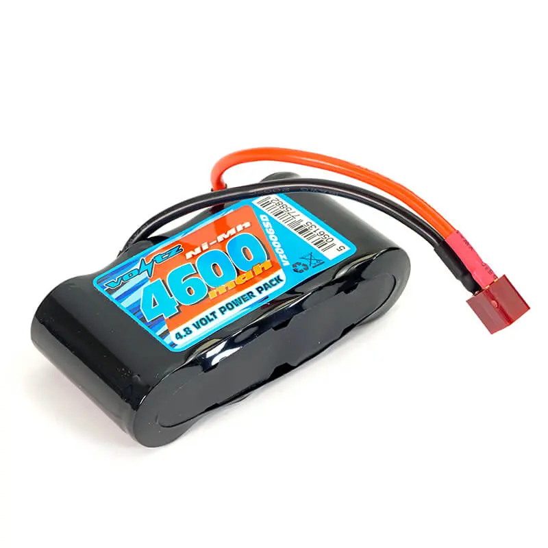 Voltz 4600mah 4.8v Nimh Side by Side Pack W/Deans Connector – RC Batteries