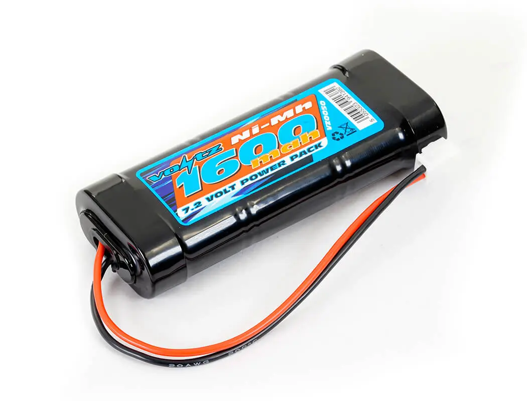 Voltz 6 Cell 1600mah 7.2v Nimh Stick Battery W/Micro Connector – RC Batteries